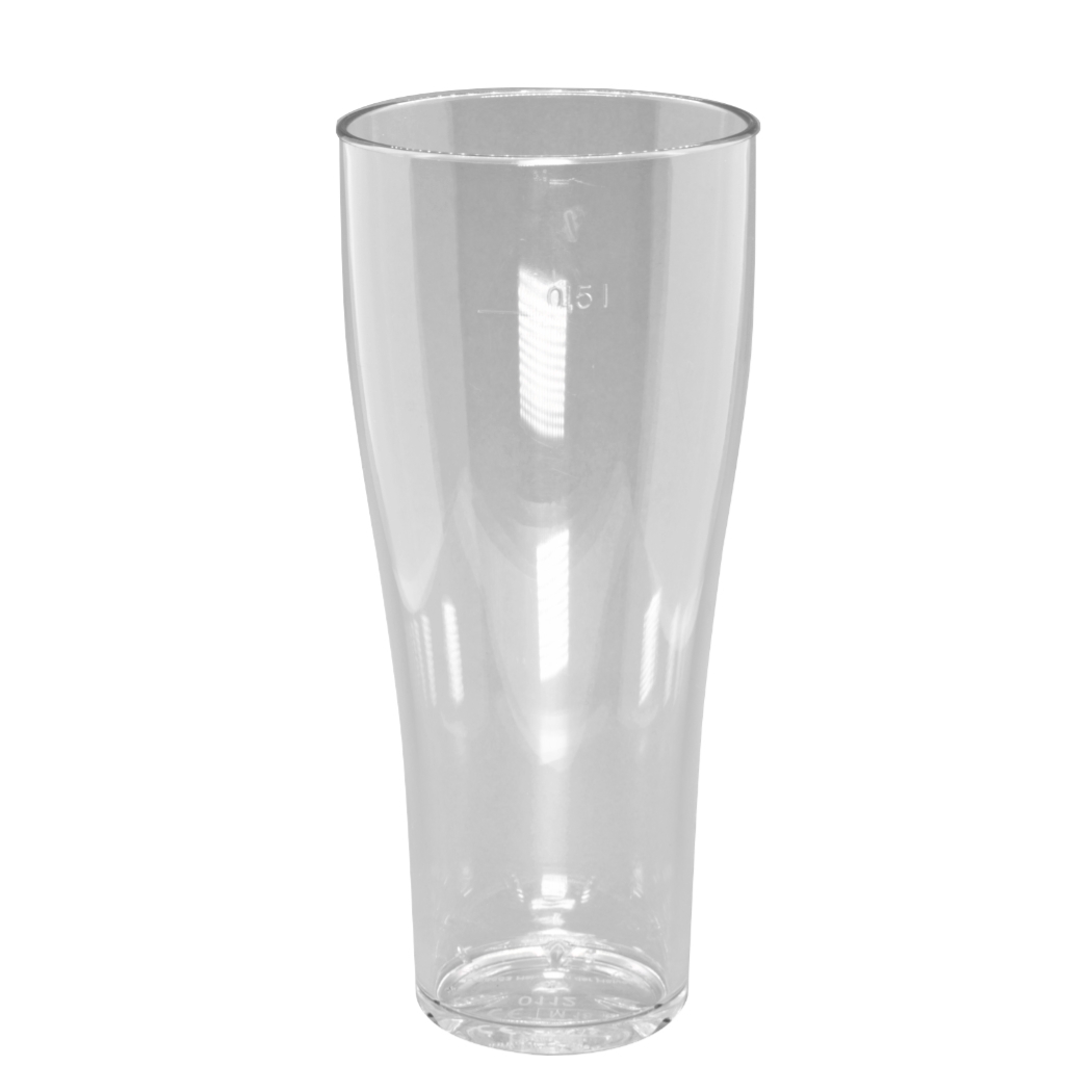 Mehrweg Weizenbierglas 500 ml glasklar, bruchsicher, Kunststoff