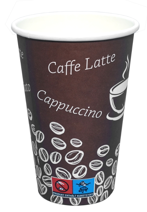 Coffee-to-go Becher 250 ml, 10 oz, Standard Motiv