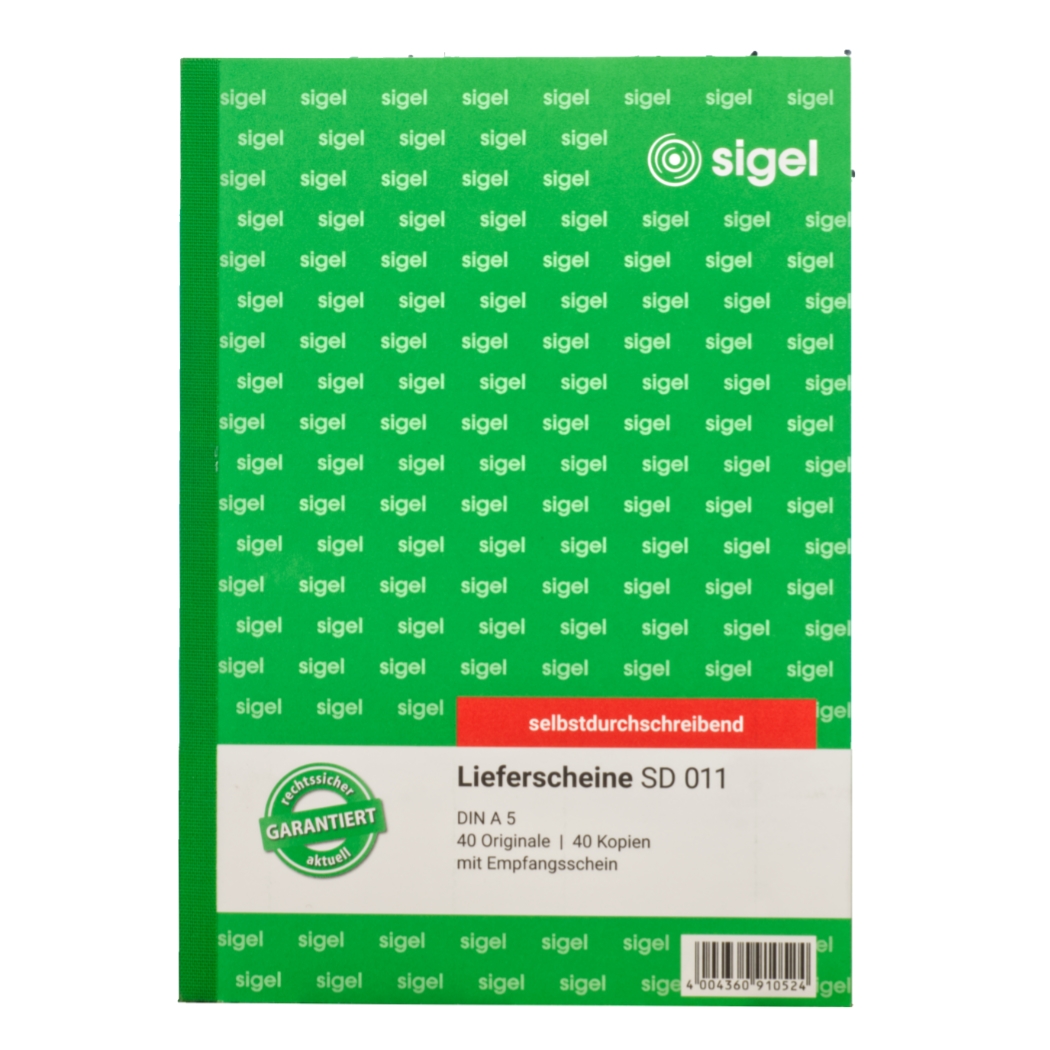 Sigel Lieferscheinbuch A5, SD011, 2 x 40 Blatt