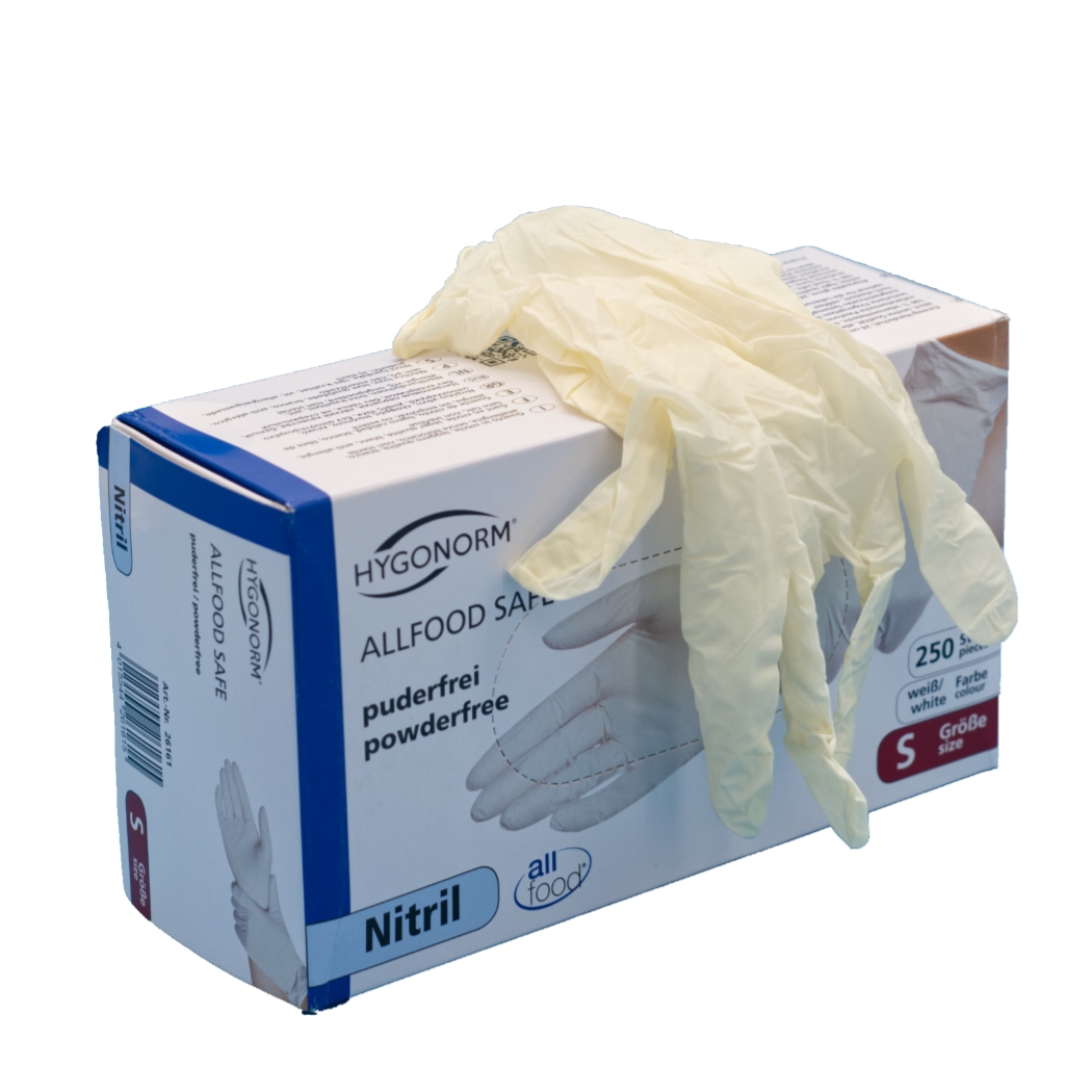 Handschuhe S, Nitril ungepudert, weiß, 250er Box