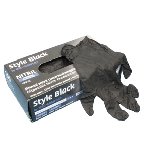 Handschuhe M, Nitril ungepudert, schwarz, 100er Box