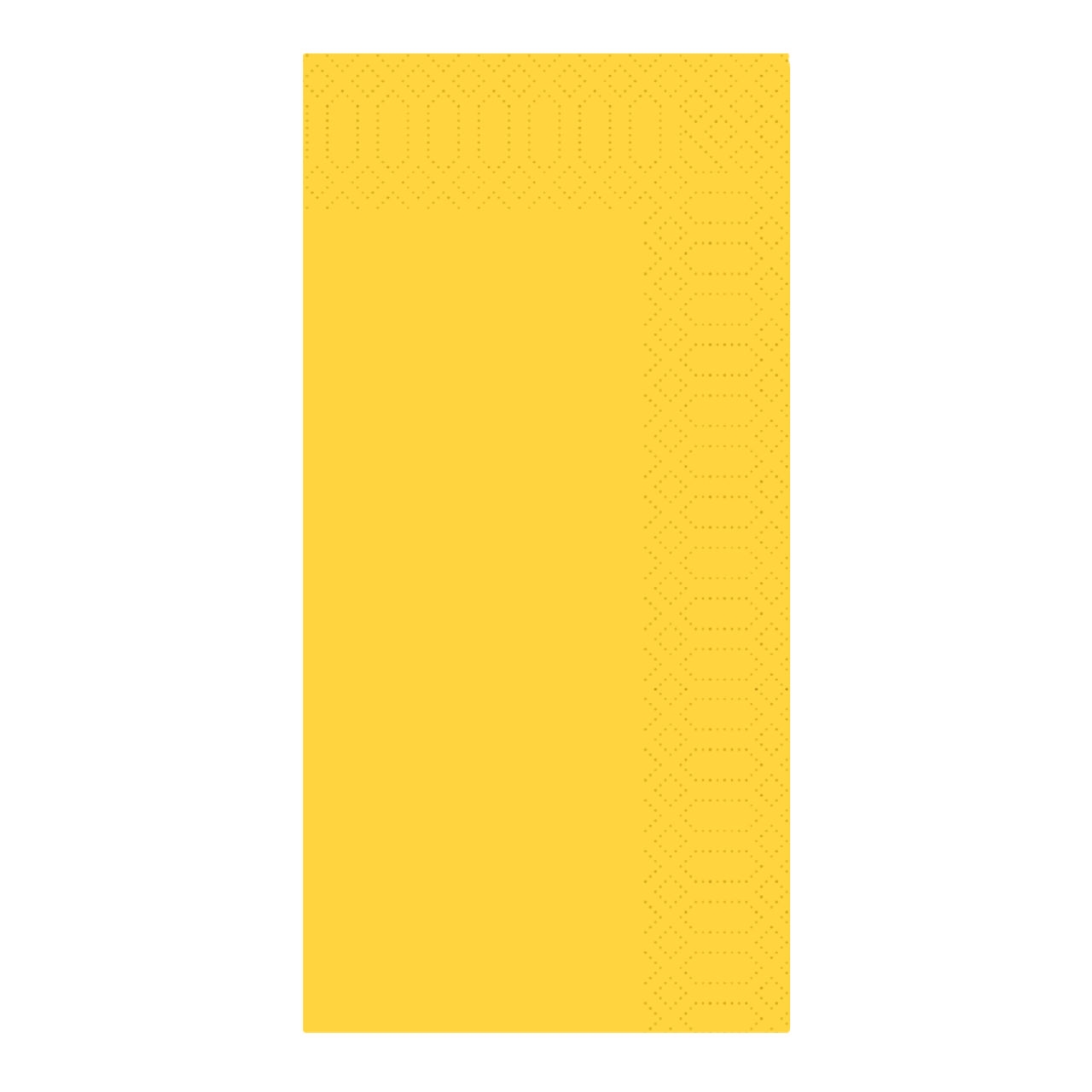 Servietten DUNI 33 cm 3lg 1/8, gelb, D211574