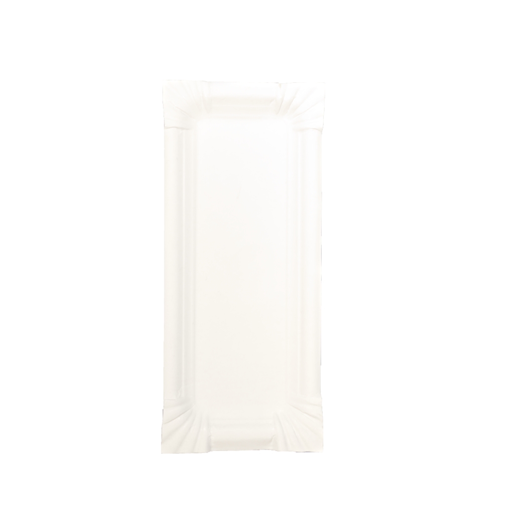 Pappteller  8 x 18 + 3 cm weiß mit Abriss