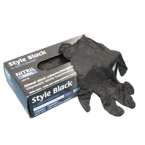 Handschuhe L, Nitril ungepudert, schwarz, 100er Box