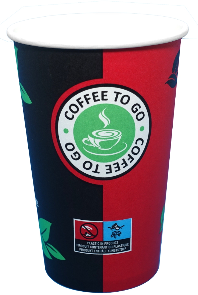 Coffee-to-go Becher 400 ml, 16 oz, Standard Motiv