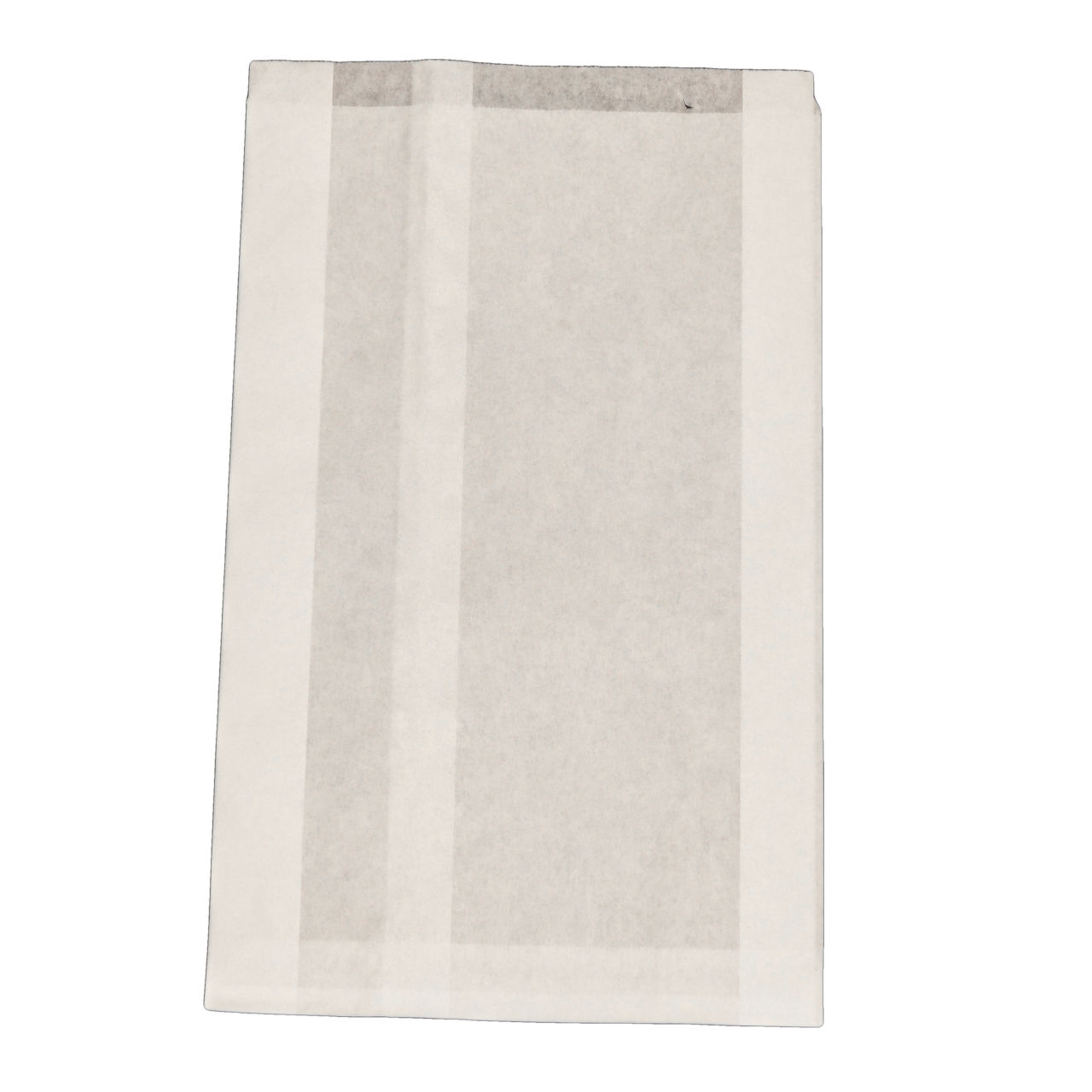Faltenbeutel fettdicht, ca. 20 + 7 x 32 cm, weiß, aus Pergament Ersatzpapier