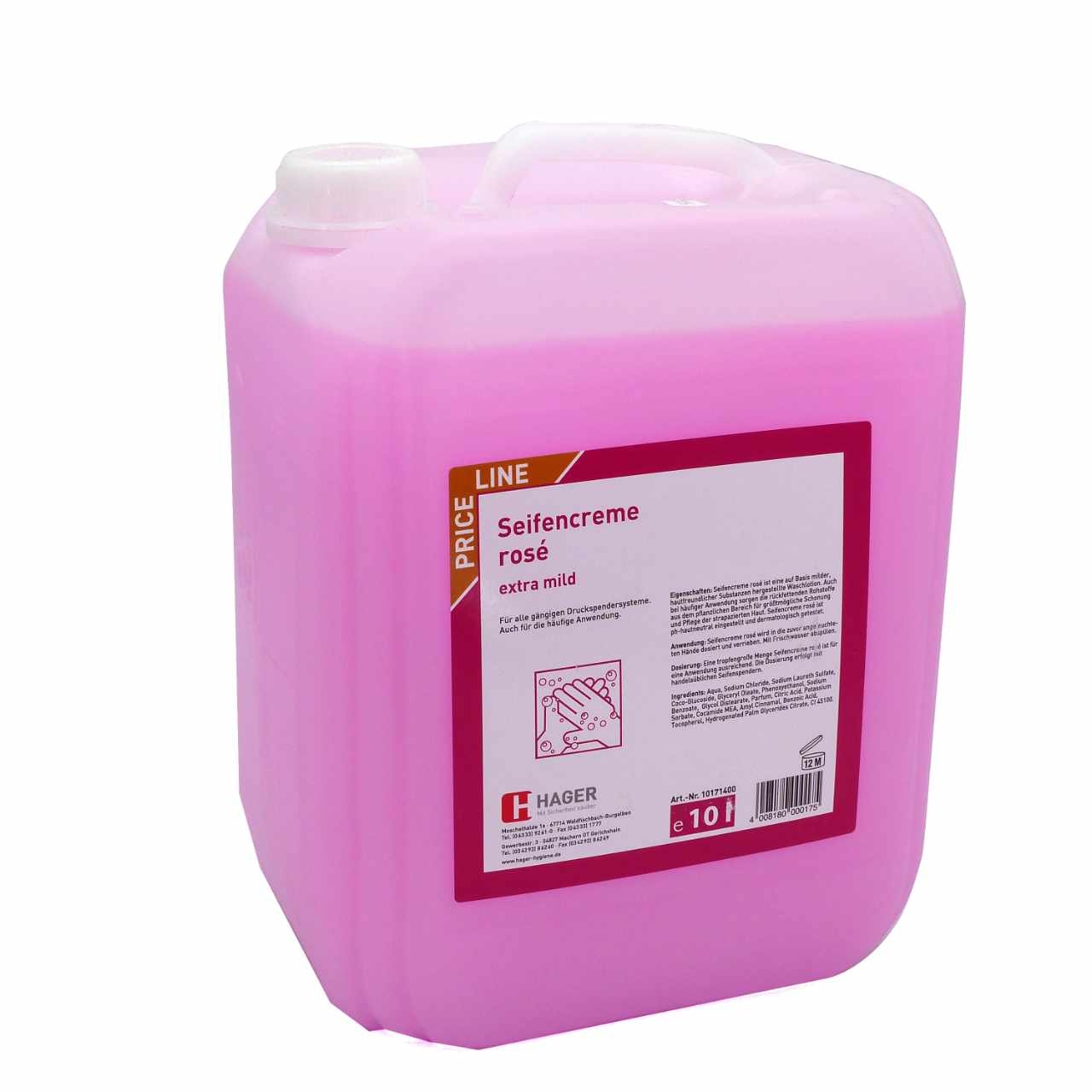 Seifencreme rosa 10 Liter Kanister