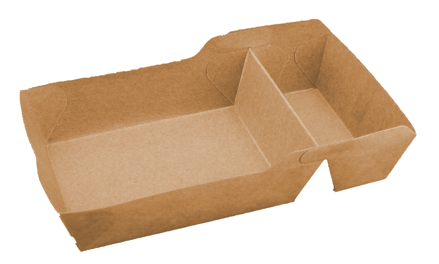 Snackschale 500 (A20) 2-fach, braun Streetfood, Bio