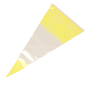 PP-Spitztüten 250 x 460 mm, gelbe Bordüre, 45 µ (my)