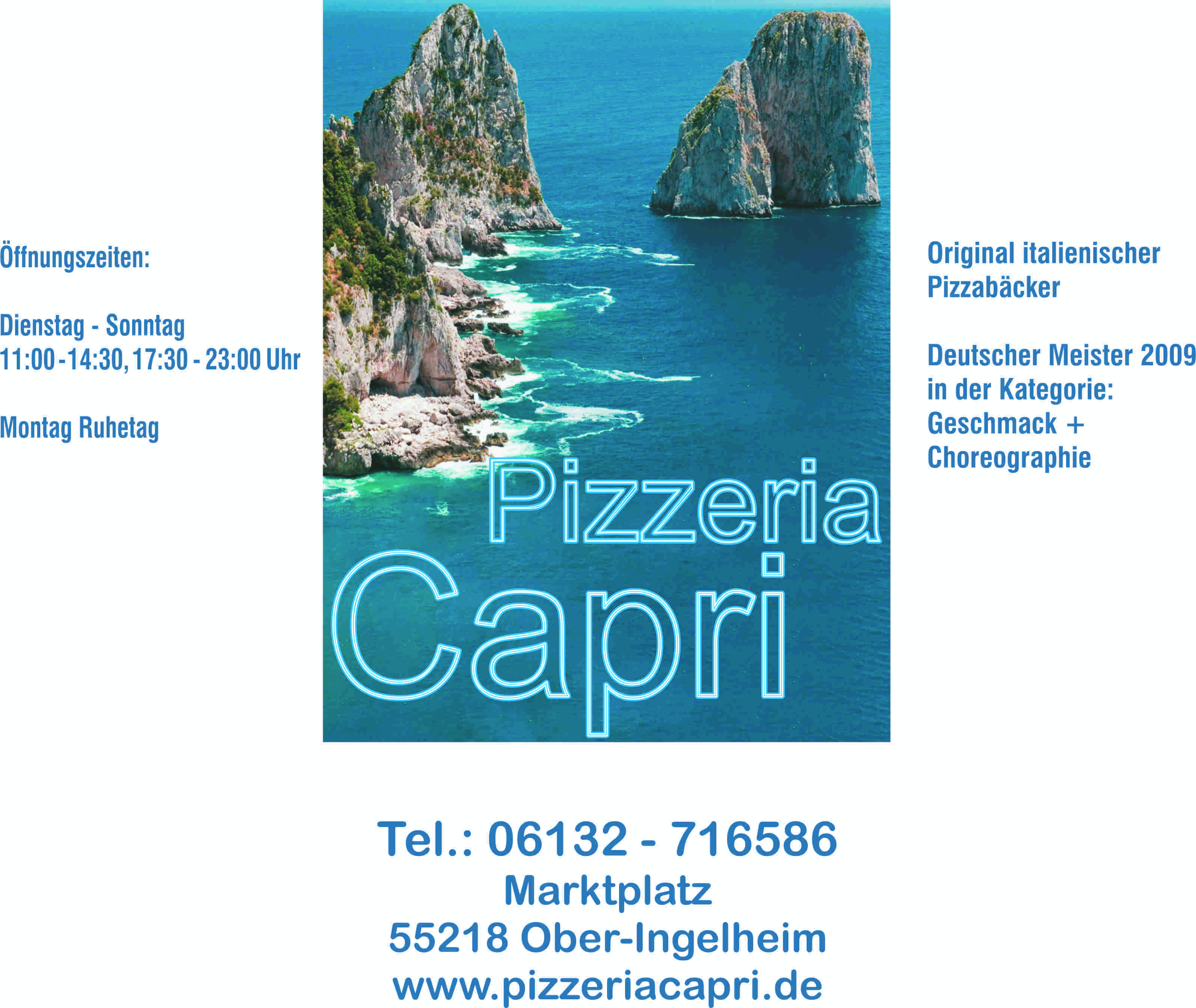 Pizzakarton 26 x 26 x 4 cm, Capri