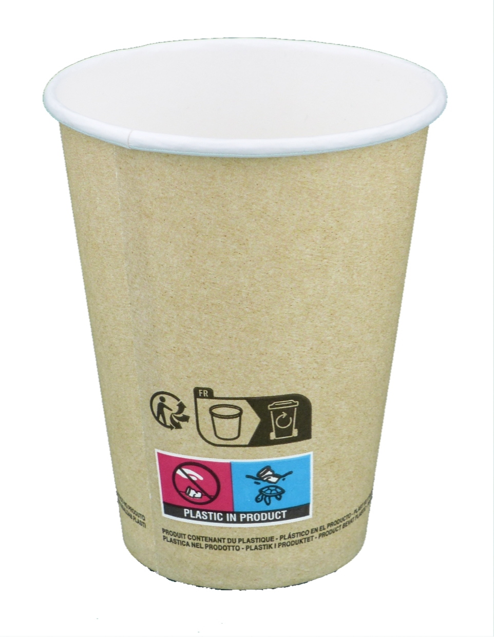 Hartpapierbecher 300 ml, Ø 90 mm, braun, Heißgetränke
