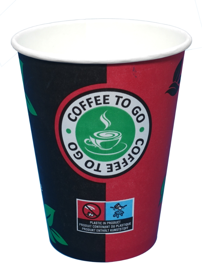 Coffee-to-go Becher 300 ml, 12 oz, Standard Motiv