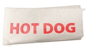 Hot-Dog-Tüten 21 x 8 cm, Motivdruck HOT-DOG