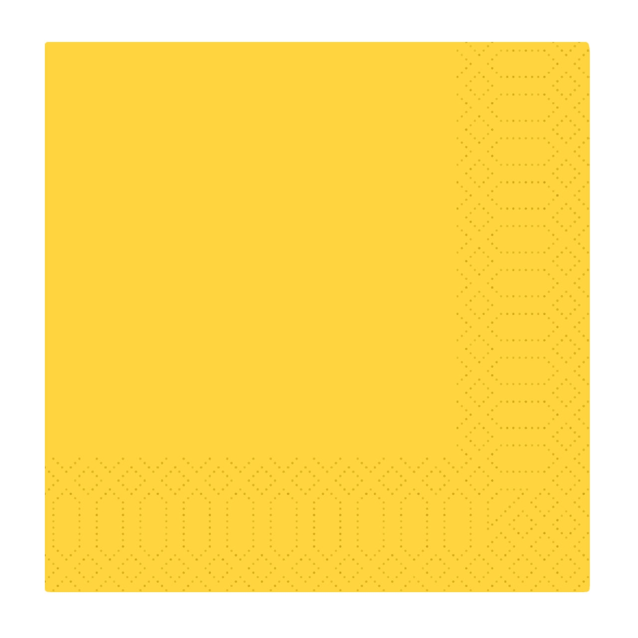 Servietten DUNI 33 x 33 cm, 3-lagig 1/4, 50er, gelb, 154495