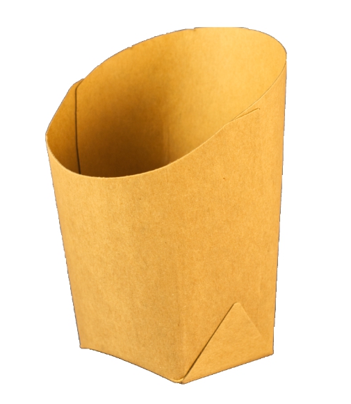 Snackbecher Wrap Verpackung 200 ml, braun Pappe